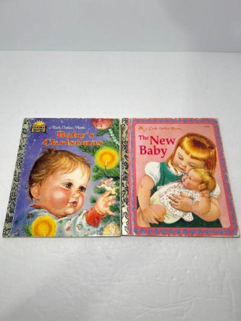 2 Vintage Little Golden Books: The New Baby + Baby's Christmas